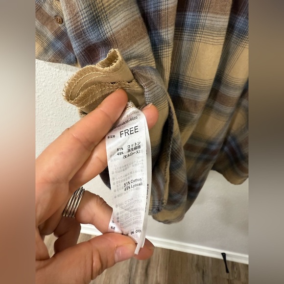 Moussy Plaid Button-Up Shirt Dress Free size - Picture 7 of 10